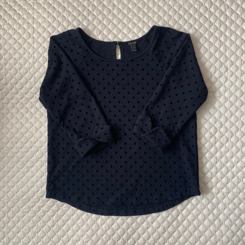 J.Crew Navy Blouse 3/4 Sleeve